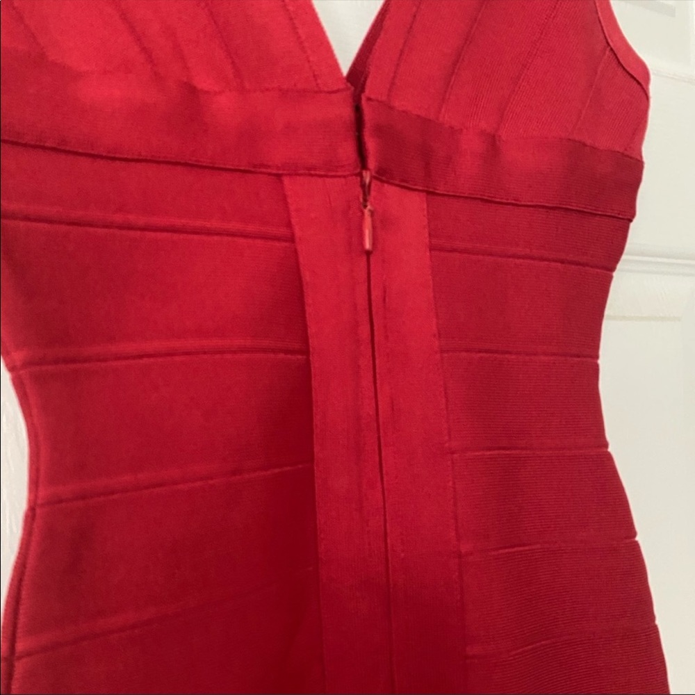 100% Authentic Herve Leger Bodycon Dress - RED - Trade Value $1000 - Picture 5 of 8